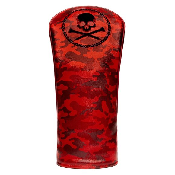 G/FORE G4 NWT Driver Wood Cover Red Poppy Camo Skull Tees Logo G4AS23A62 NWT - Picture 1 of 9